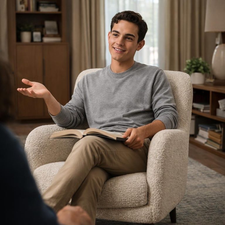Bouclé Reading Chair