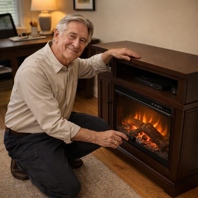 Freestanding Electric Fireplace Console