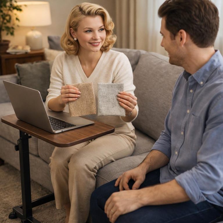 Mobile Laptop Side Table