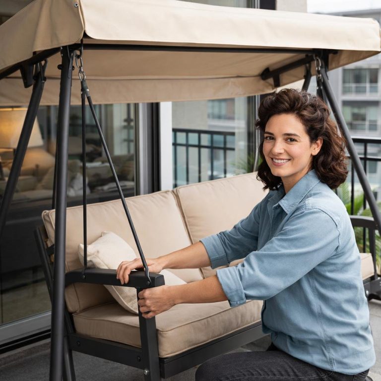 Porch Swing with Canopy