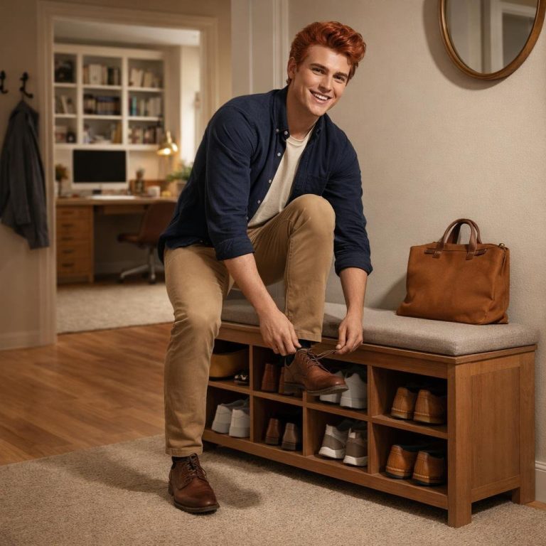 Shoe Bench with Cubbies