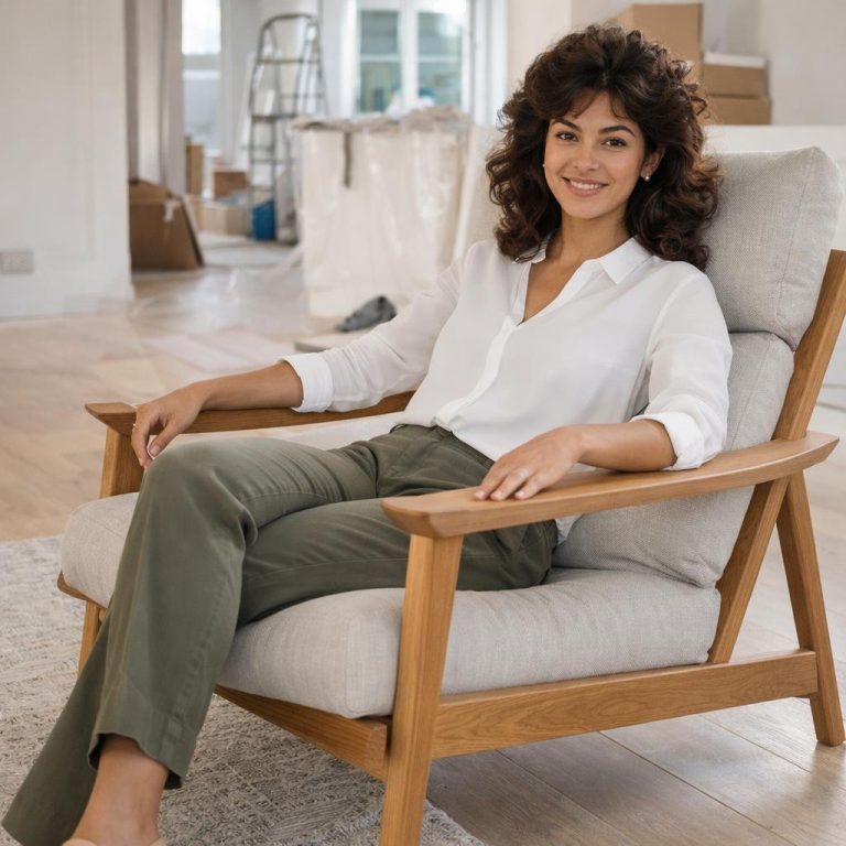 Wood-Frame Lounge Chair
